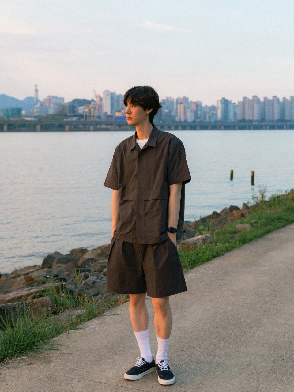 City Summer Light Banding Shorts (Beige)
