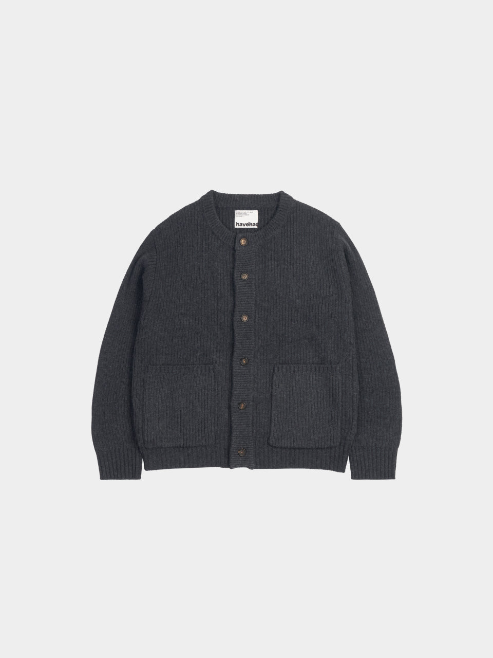 Daily Fine Wool Cardigan (Charcoal)