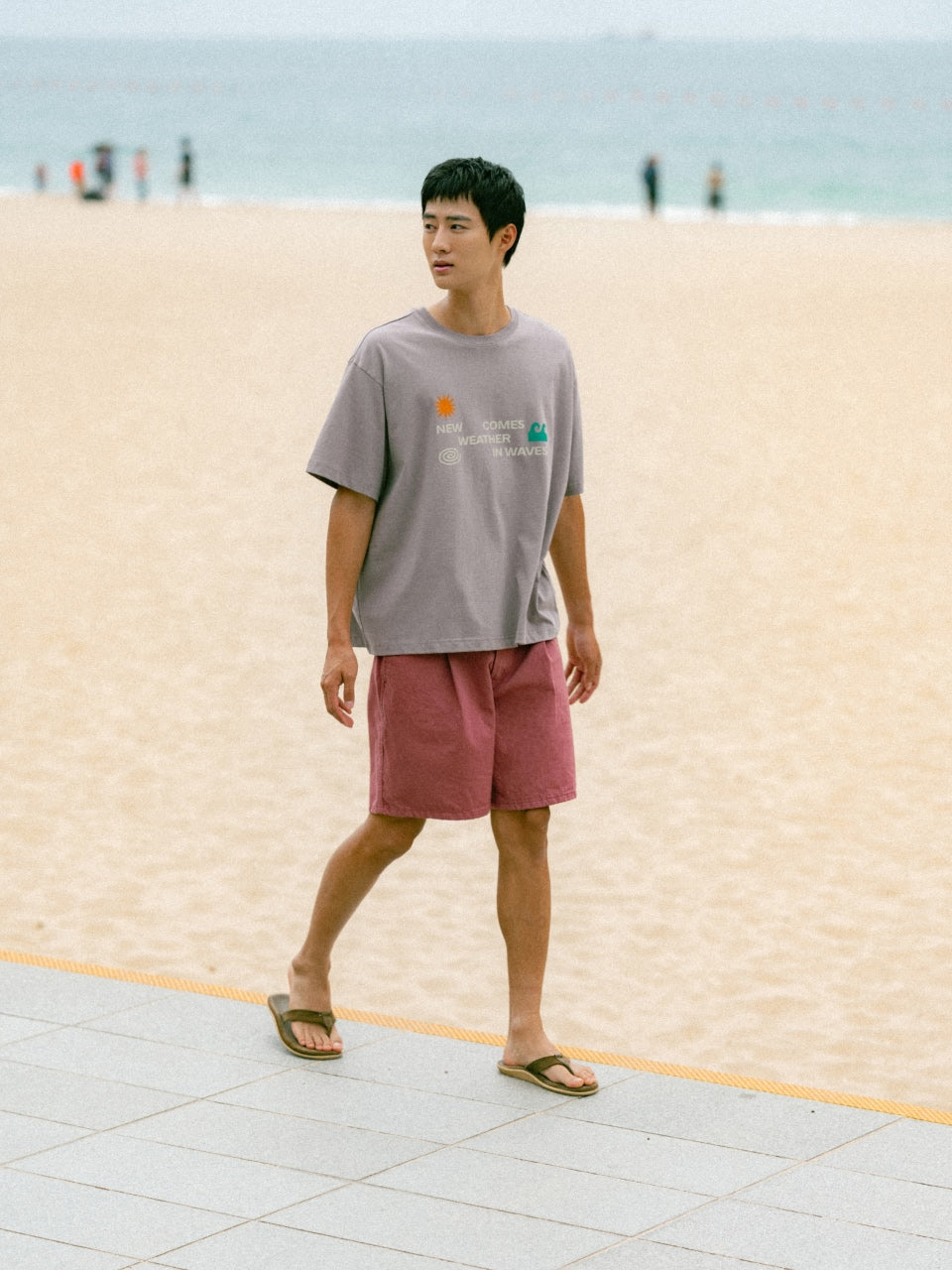 Sea&Sun Washed Pin-tuck Shorts (Pink)