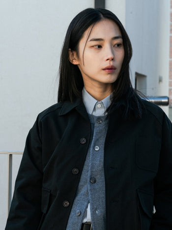 City Worker French Jacket (Blue Gray)