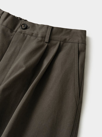 City Worker Pin-tuck Trouser (Ash Brown)