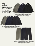 City Worker Pin-tuck Trouser (Black)