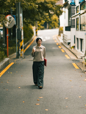 Yak Wool Collar Knit (Beige)