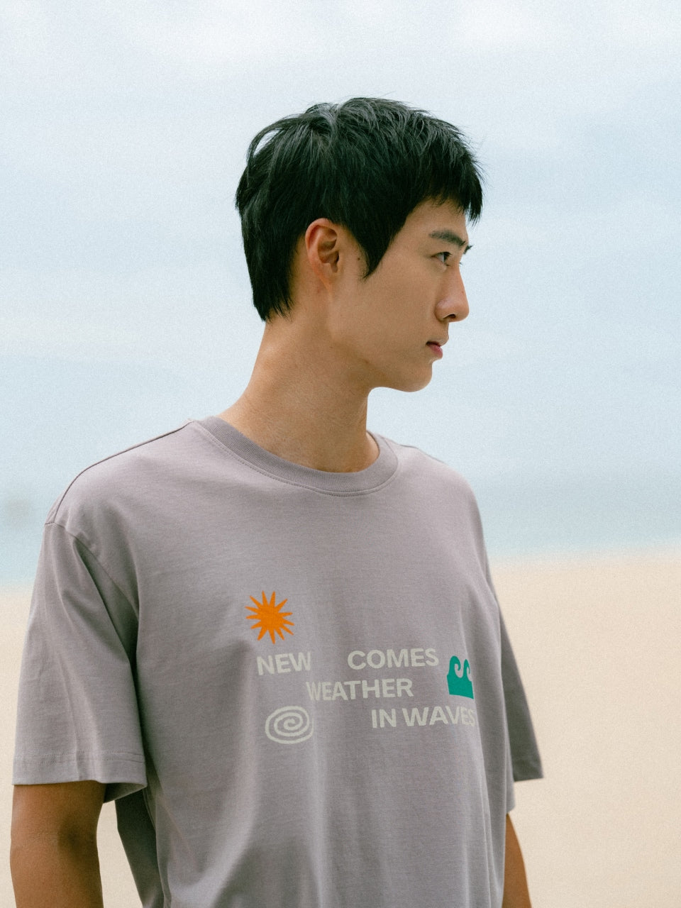 Weather in Waves Tee (Smoky Beige)