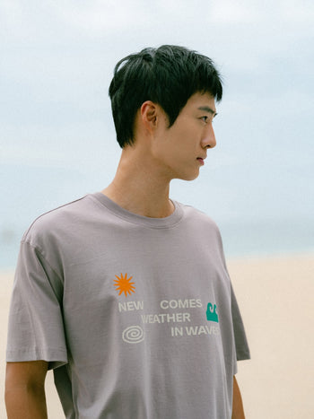 Weather in Waves Tee (Smoky Beige)