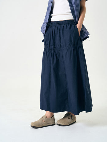 Light String Tiered Skirt (Navy)