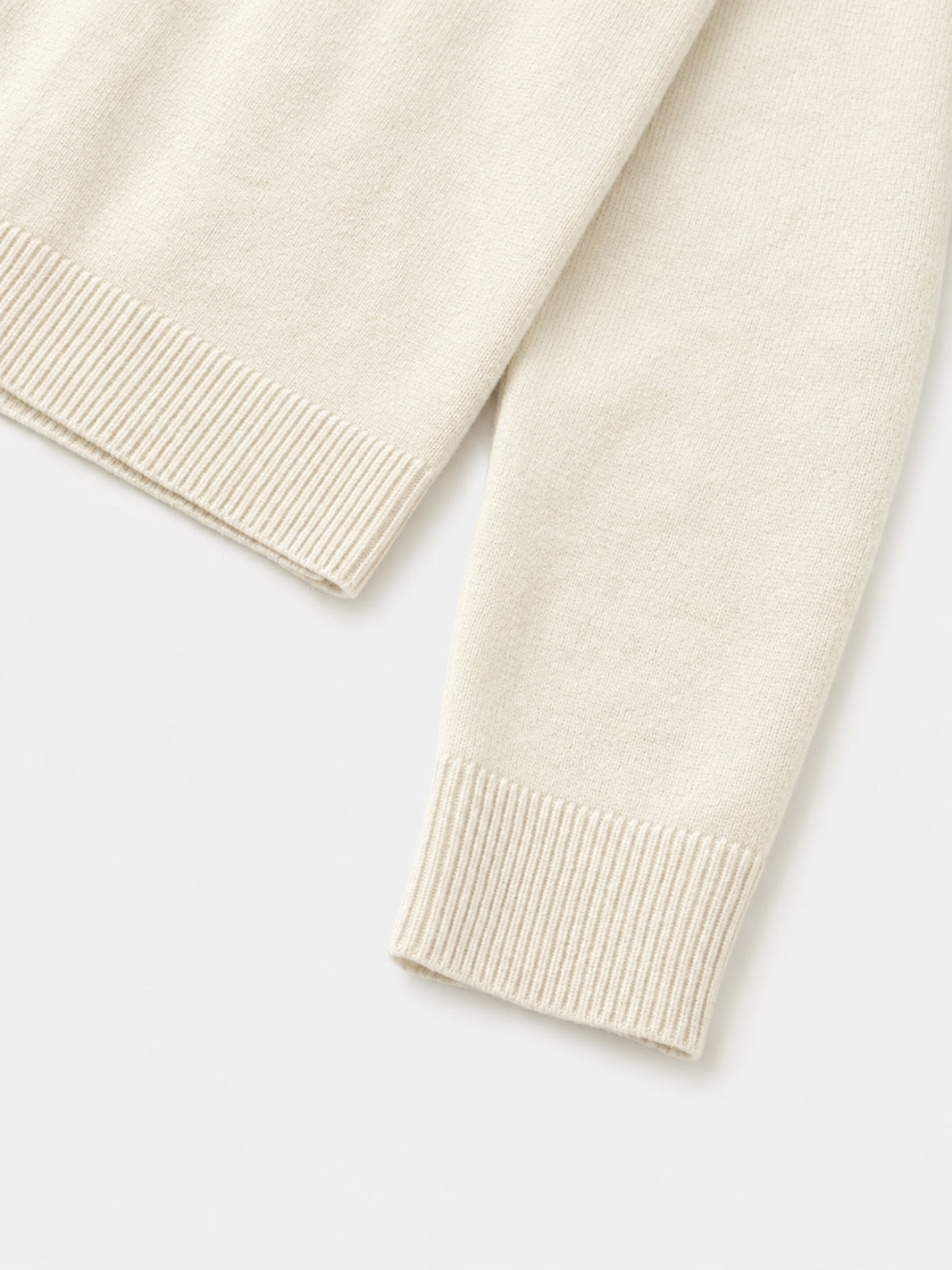 Soft Wool Round Cardigan (Cream)