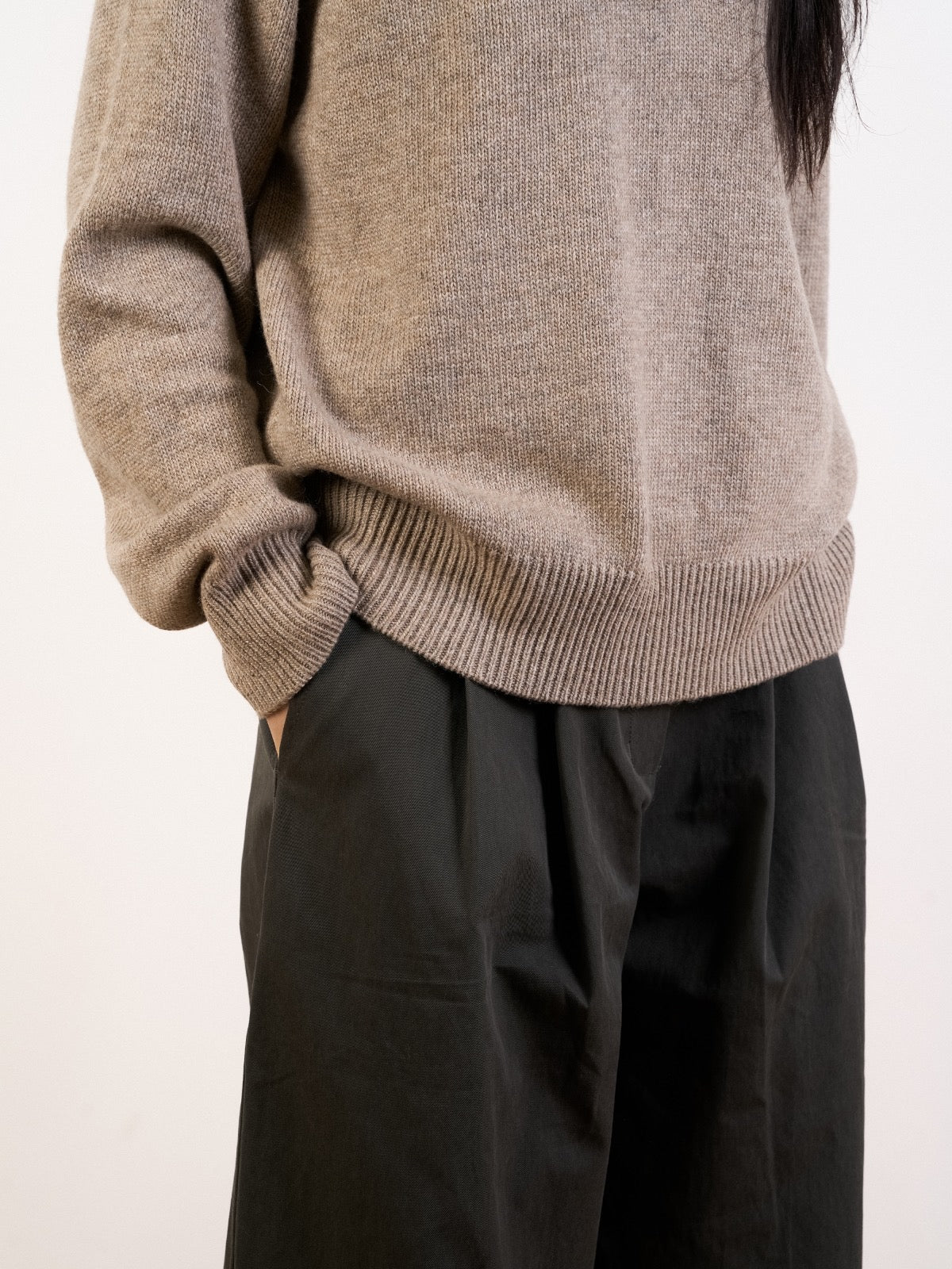 Yak Wool Collar Knit (Navy) | Havehad