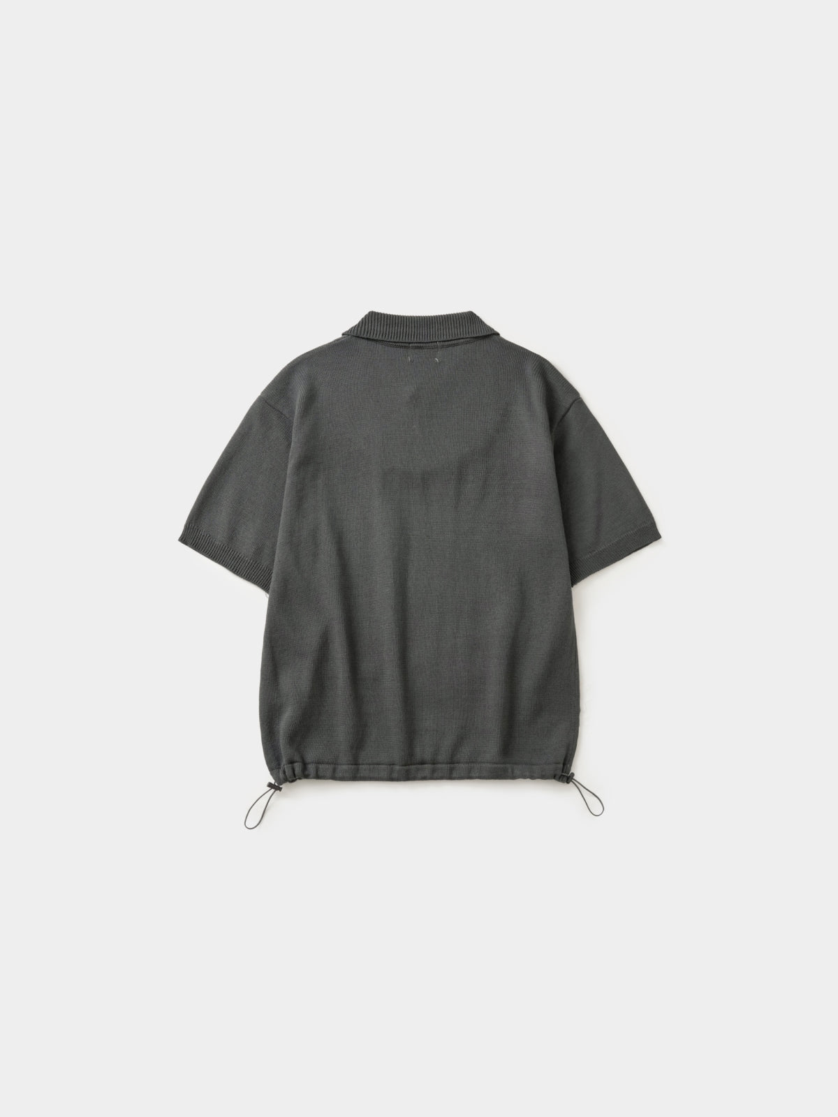 Airy Cotton Collar Knit (Charcoal)
