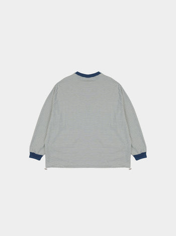 Double Stripe String Tee (Blue Green)