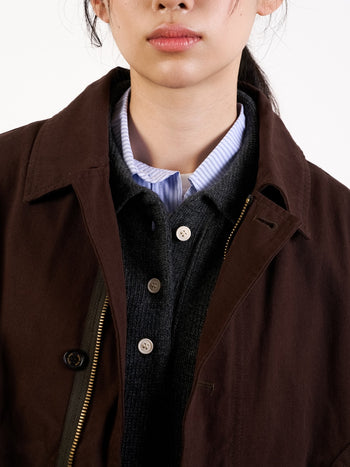 Washed Pocket Utility Jacket (Brown)