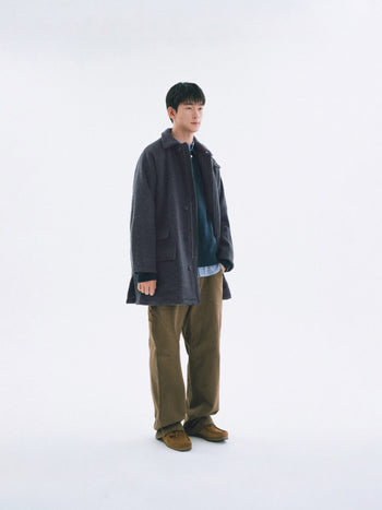 City Wool Half Coat (Navy)