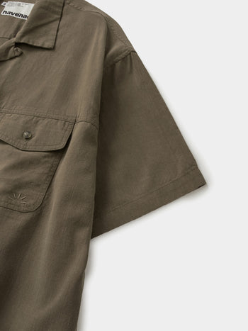 Double Pocket Slub Shirts (Brown)