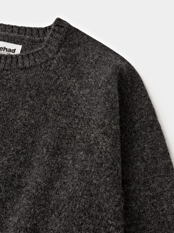 Shaggy Dog Round Knit (Charcoal)