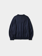 Daily Wool Round Cardigan (Navy)