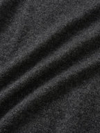High-Neck Two-Tone Cardigan (Charcoal-Gray)