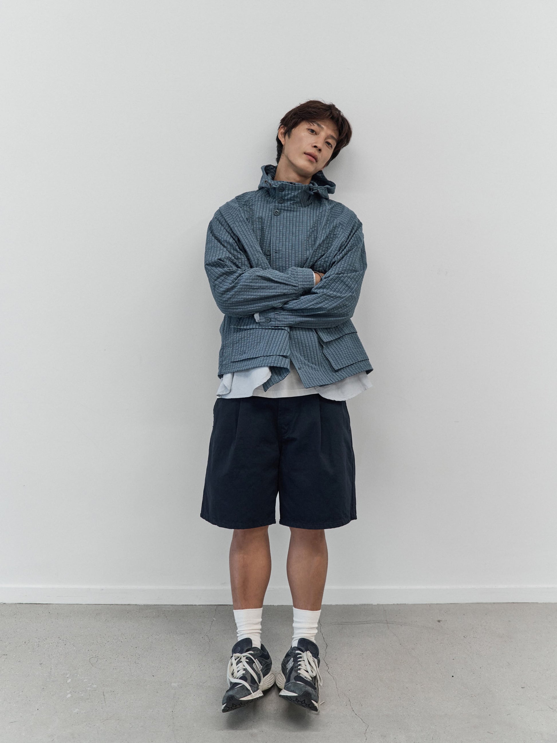 City Commuter Check Wind Jacket (Check Blue)