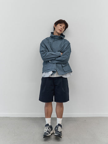 City Commuter Check Wind Jacket (Check Blue)