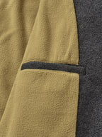 Two-tone Strap Fleece Jacket (Charcoal)