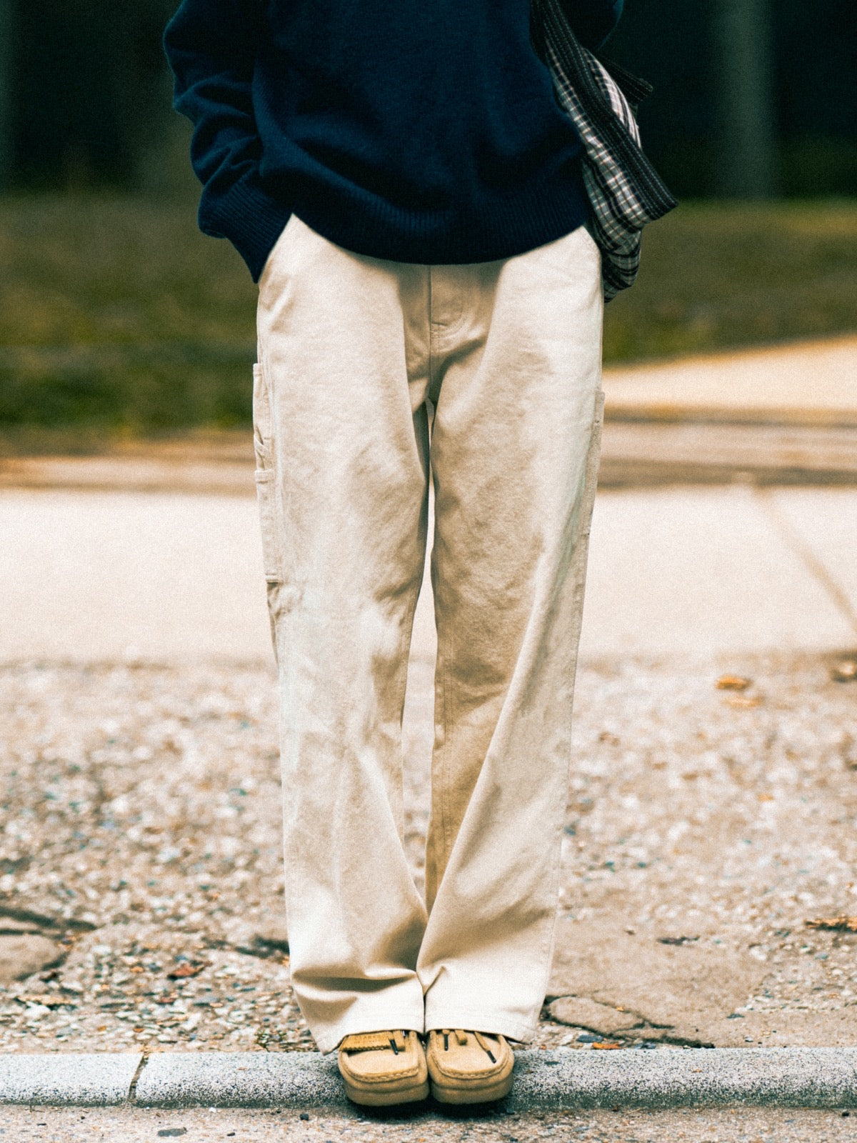 Heavy Cotton Carpenter Pants (Ecru)