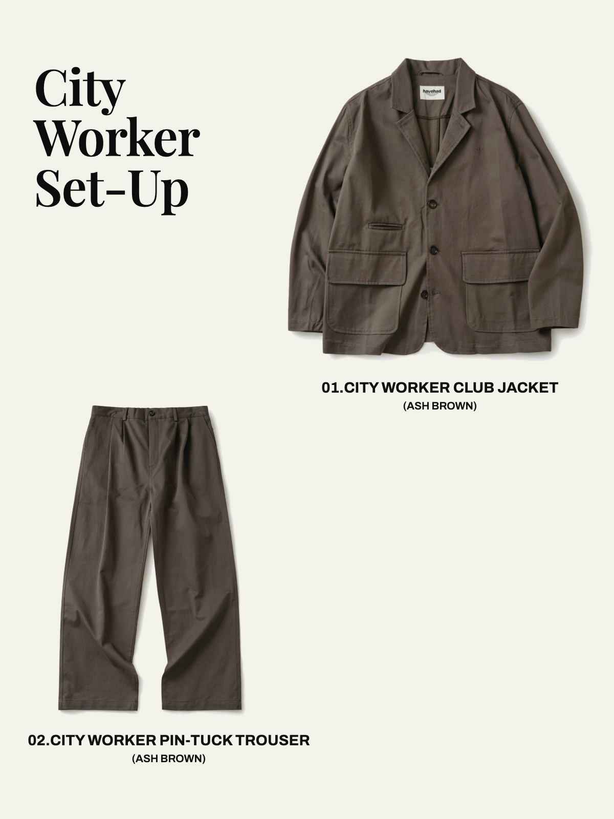 City Worker Club Set-up (Ash Brown) — set overview