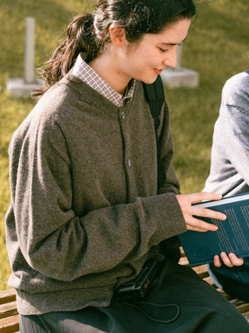 Light Wholegarments Cardigan (Deep Khaki)