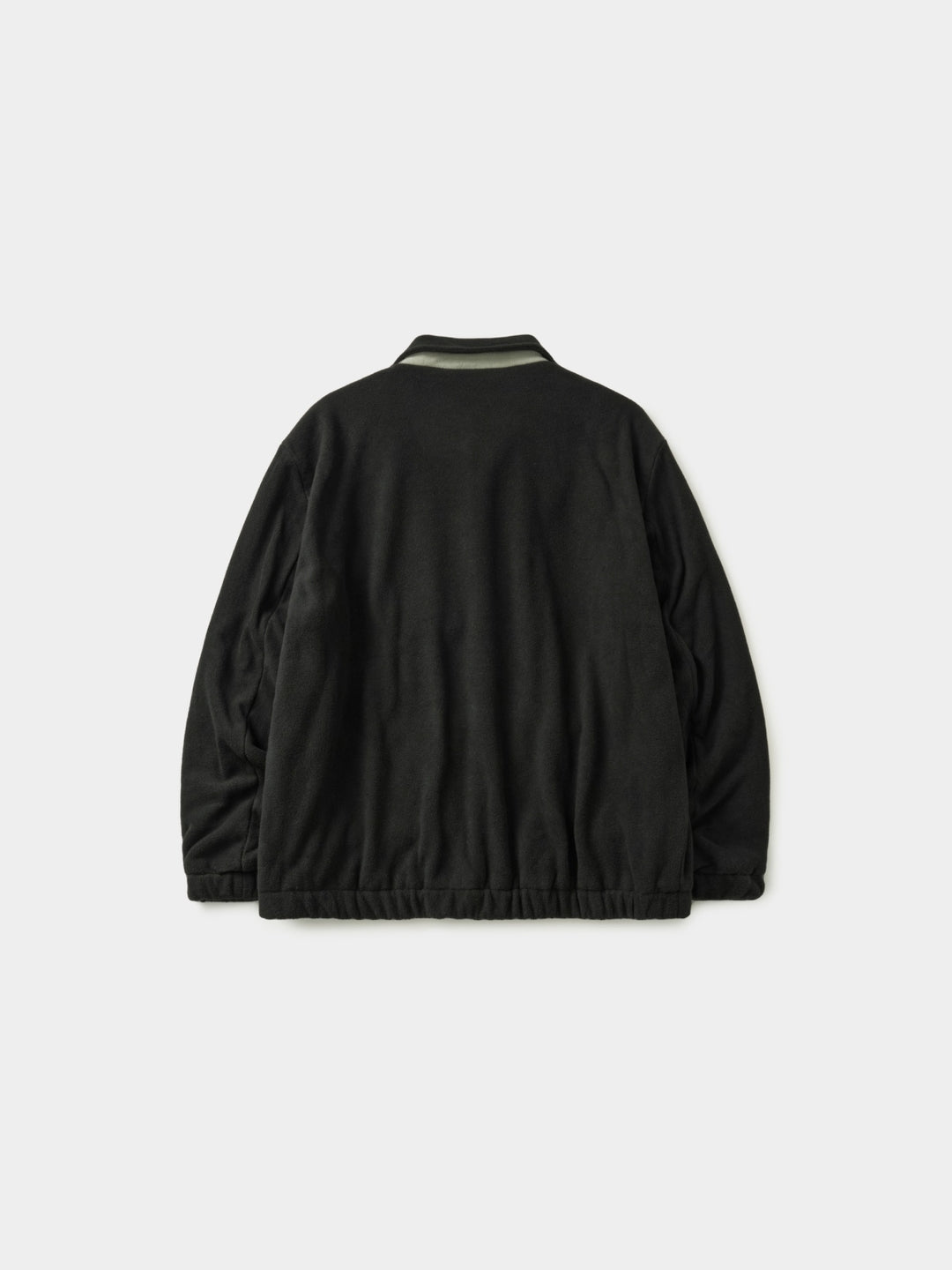 Two-tone Strap Fleece Jacket (Black)
