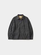 Two-tone Strap Fleece Jacket (Charcoal)
