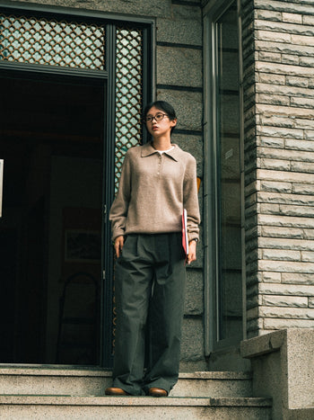 Yak Wool Collar Knit (Beige)