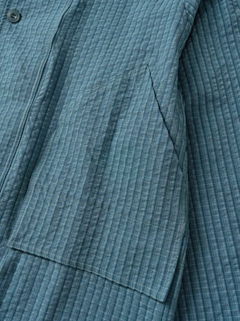 City Commuter Check Wind Jacket (Check Blue)