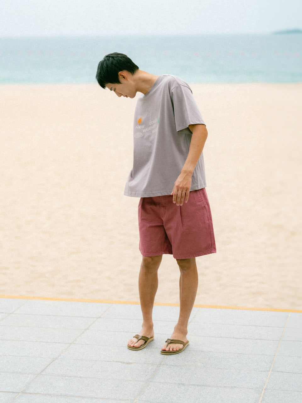 Weather in Waves Tee (Smoky Beige)