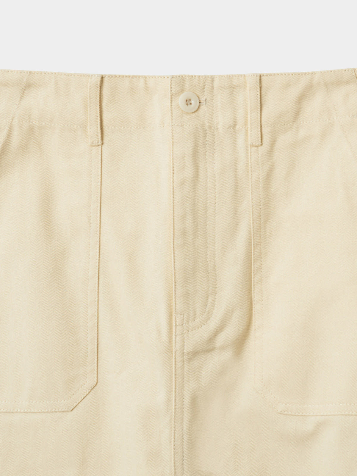 Herringbone Twill Fatigue Skirt (Butter)
