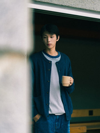 Double Stripe String Tee (Charcoal)