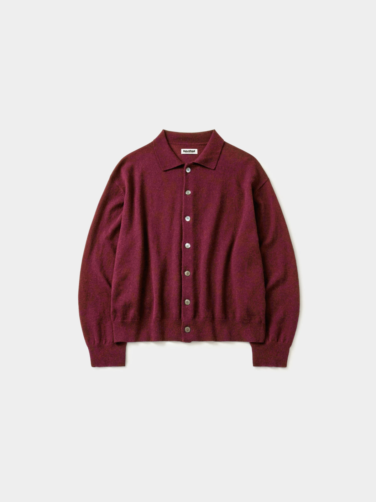 Daily Wool Collar Cardigan (Red)