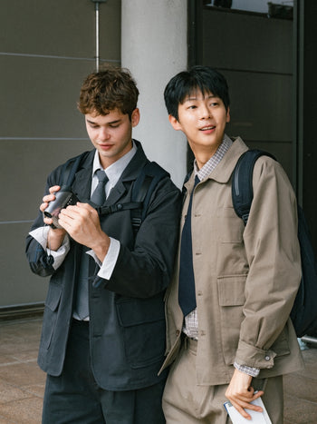 City Worker French Jacket (Khaki Gray)