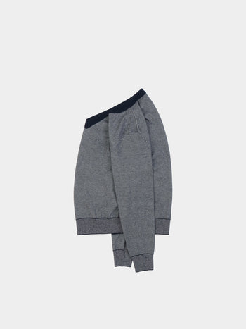 (W)Pin-Stripe V-neck Knit (Navy)