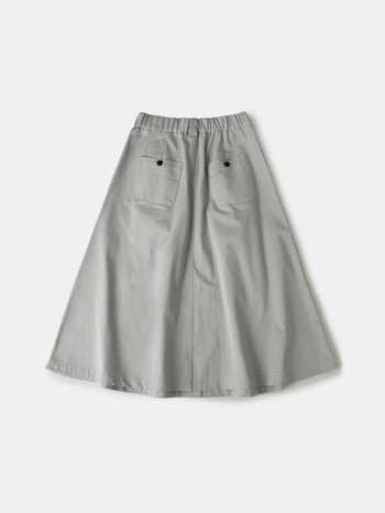 (W)Relaxed Flare Chino Skirt (Blue Gray)