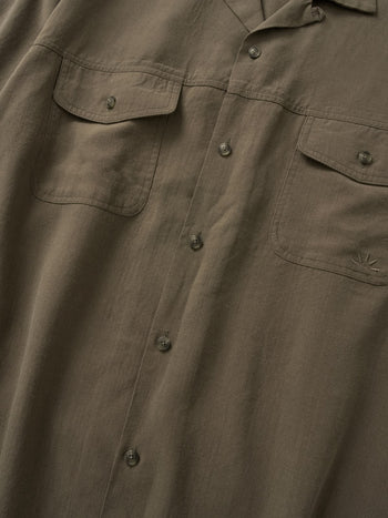 Double Pocket Slub Shirts (Brown)