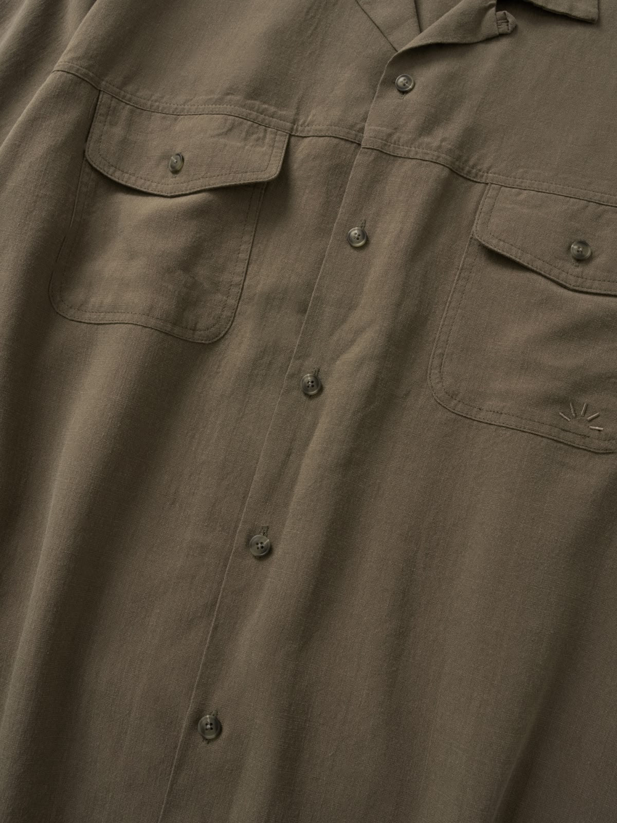 Double Pocket Slub Shirts (Brown)
