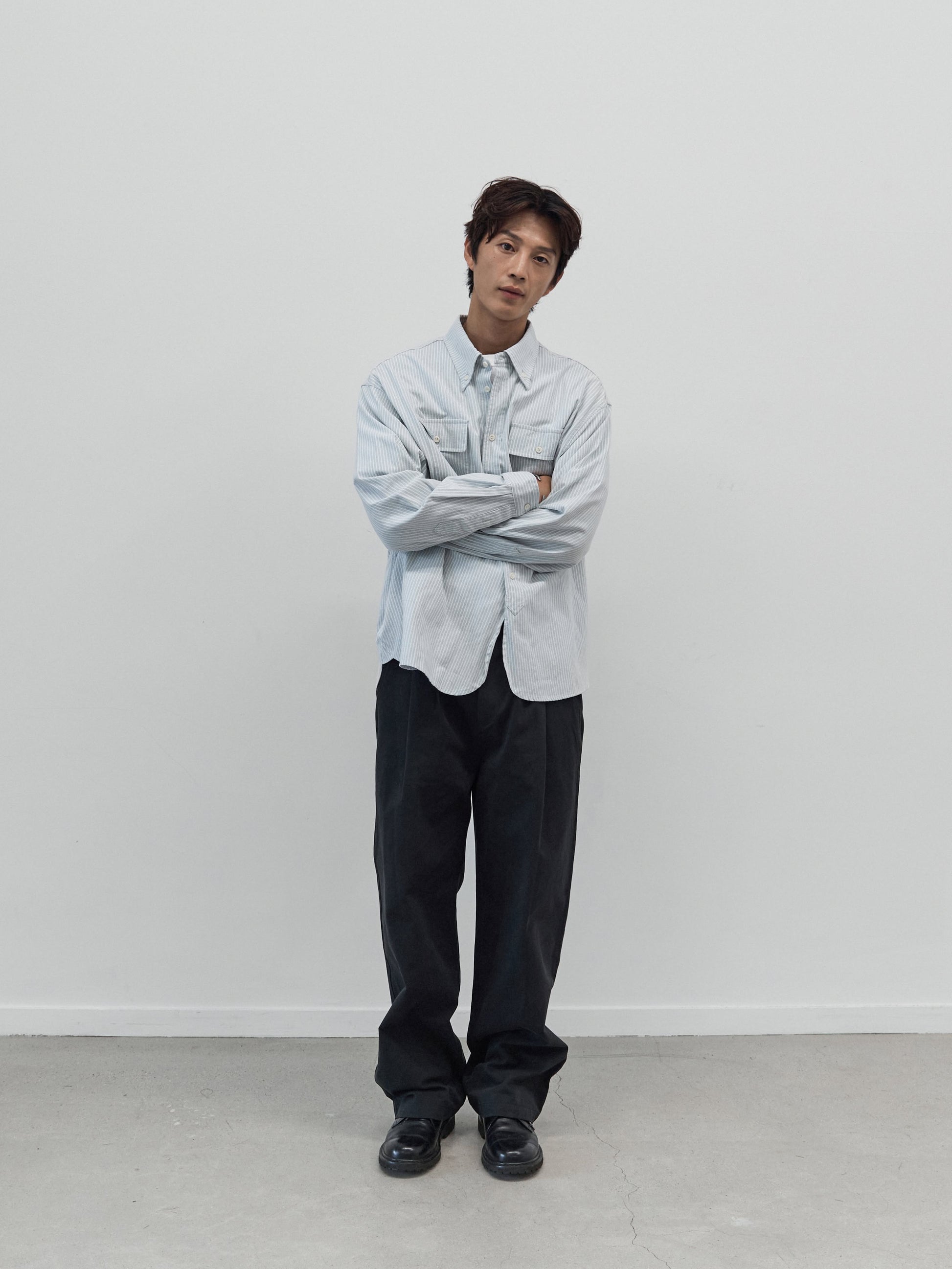 Oxford Work Shirts (Stripe Blue)