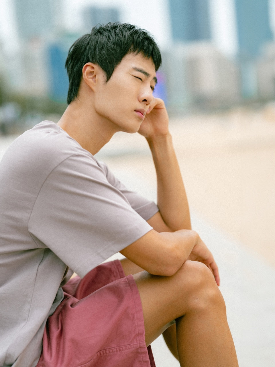 Sea&Sun Washed Pin-tuck Shorts (Pink)