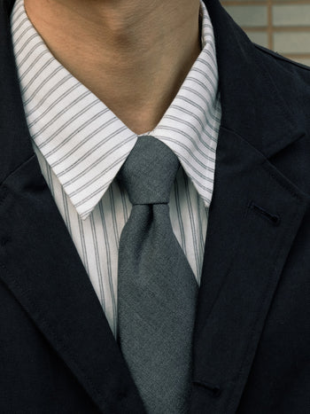 One Pocket Stripe Shirts (Blue Gray)