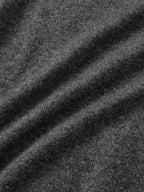 Layered Wool Crew Knit (Charcoal-Olive)
