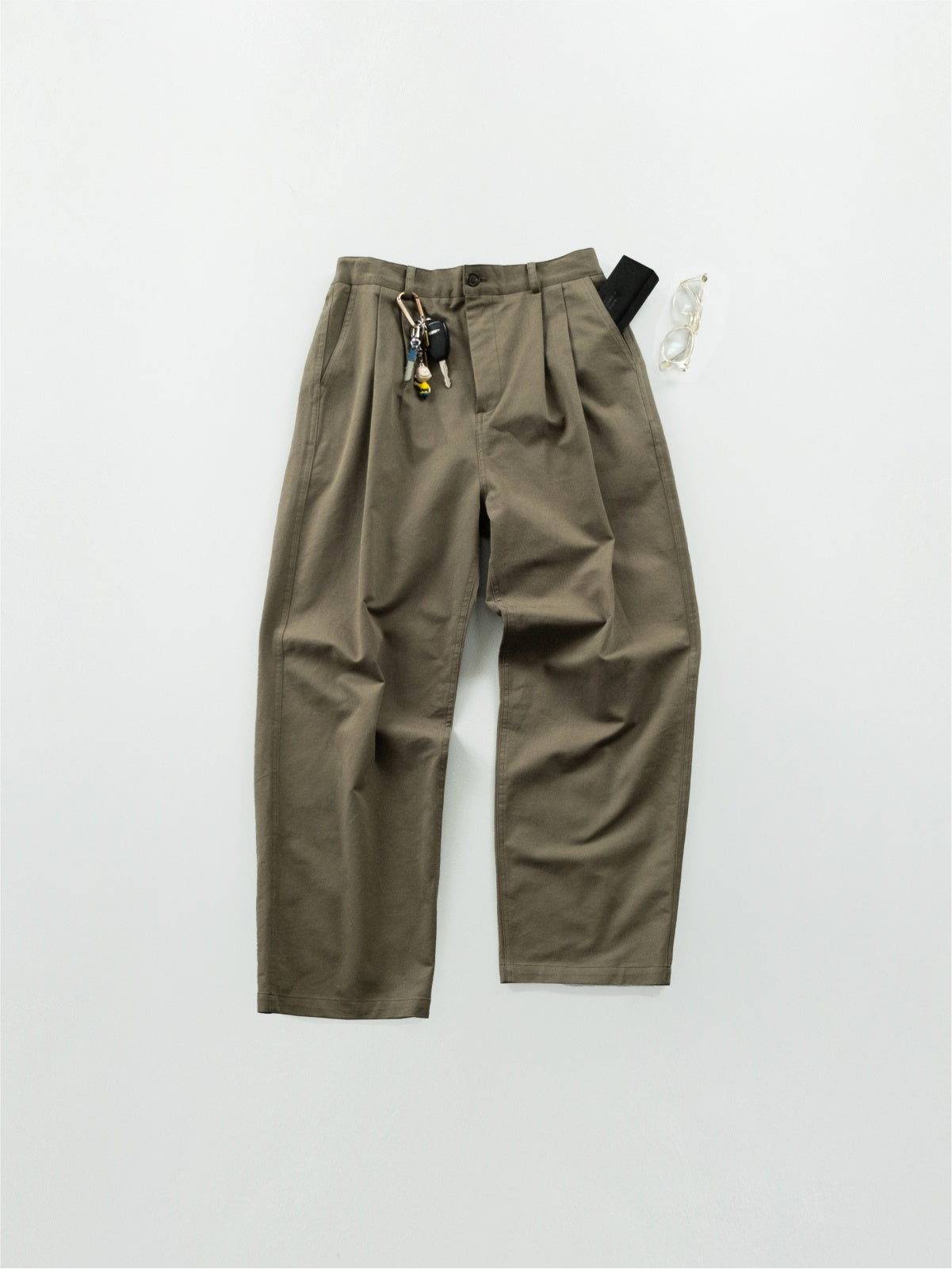 City Worker Pin-tuck Trouser (Khaki Gray)