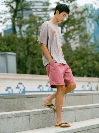 Sea&Sun Washed Pin-tuck Shorts (Pink)