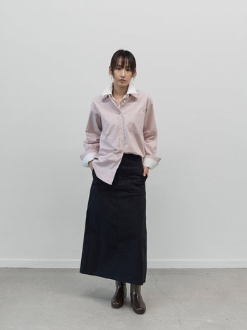 Herringbone Twill Fatigue Skirt (Black)