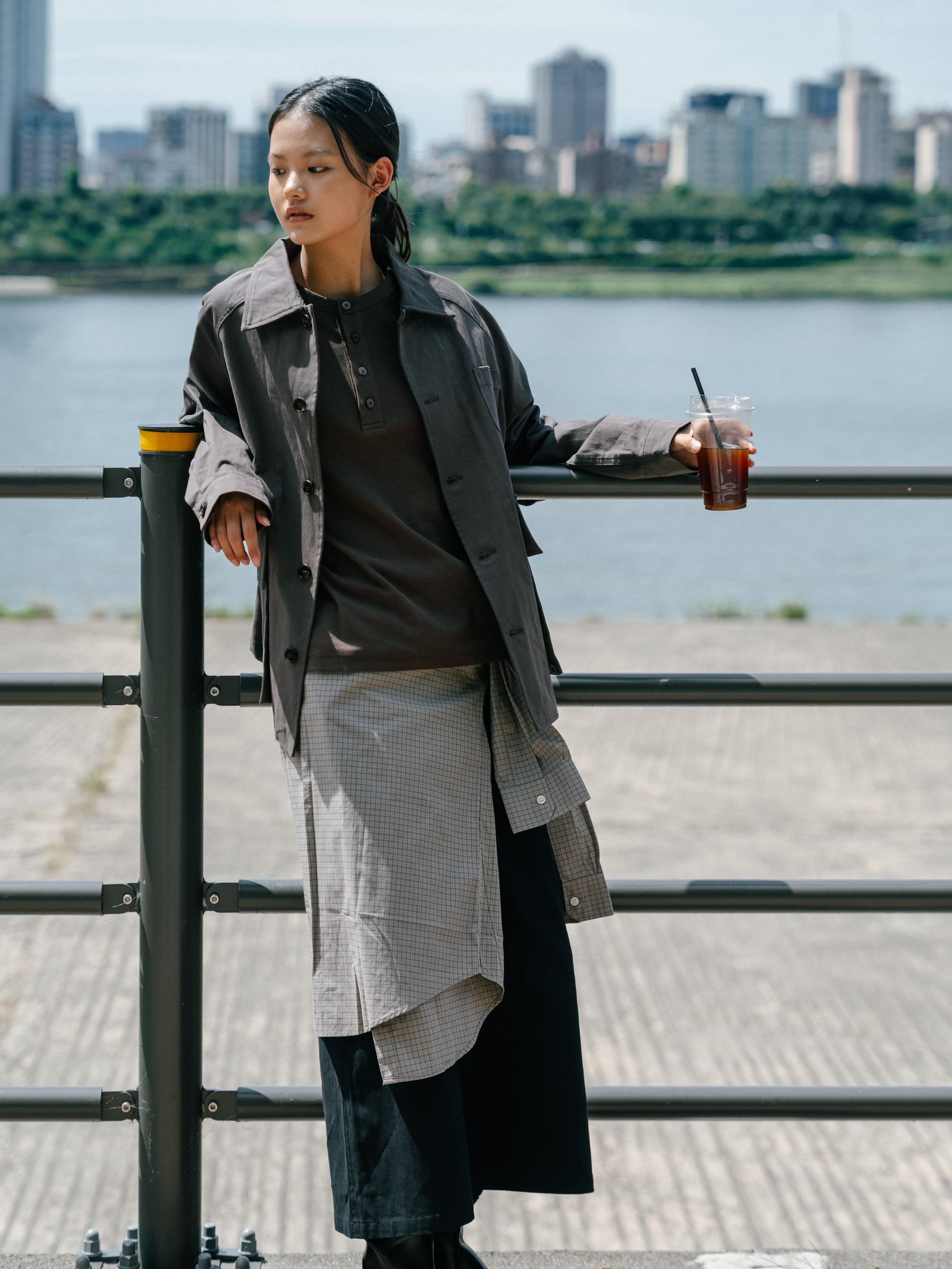 City Worker French Jacket (Ash Brown)