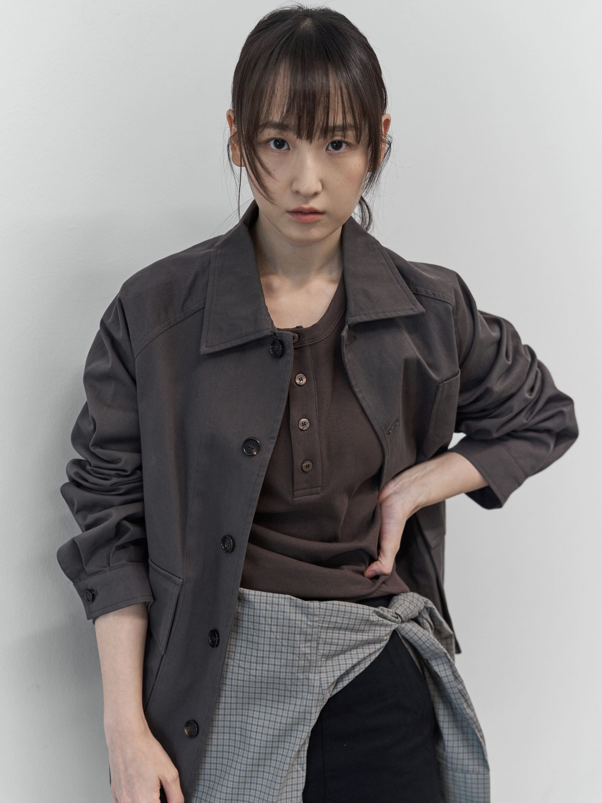 City Worker French Jacket (Ash Brown)