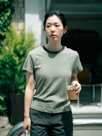 Classic Stripe Tee (Brown)