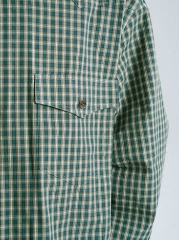 Classic Check Western Shirts (Olive Green)